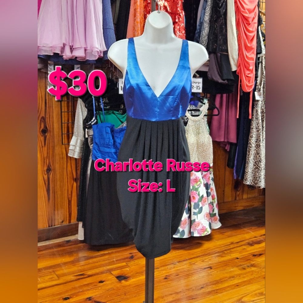 Charlotte Russe Royal Blue and Black Dress